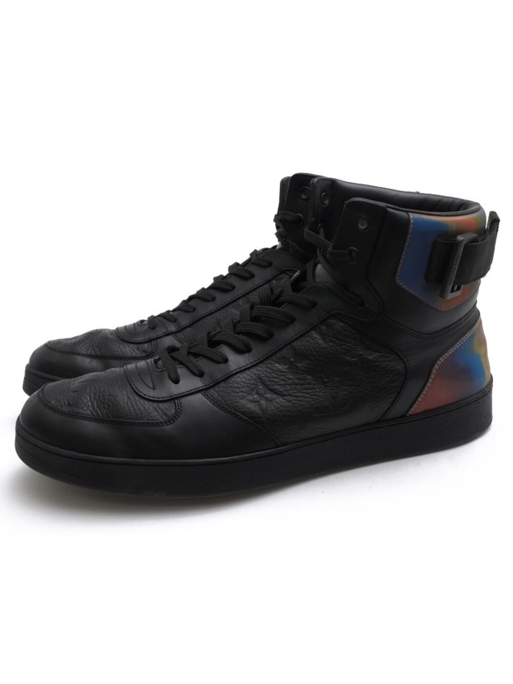 Louis Vuitton Sneakers High Cut Leather Black Rivoli Sneaker Boots
